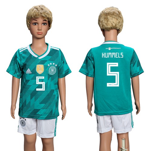 Germany #5 Hummels Away Kid Soccer Country Jersey - Click Image to Close